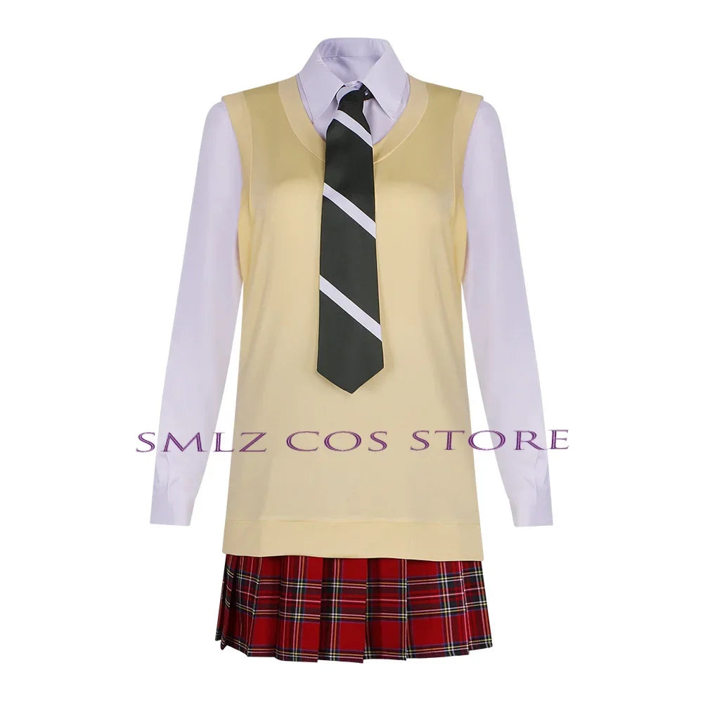 Maka Albarn Cosplay Anime Soul Eater Costume Women Girl Skirt Uniform Suit Wig Halloween Party Role Play Outfit Maka Cos Prop