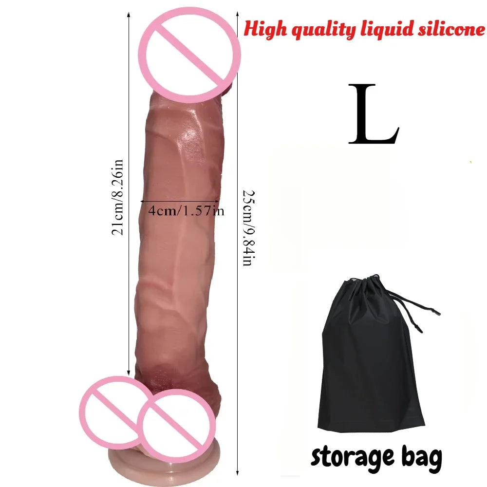 Realistic Silicone Dildo with Suction Cup Anal G-Spot Masturbator Penis Adult Sex Toys Huge Dildos for Women Rubber Cock Gode