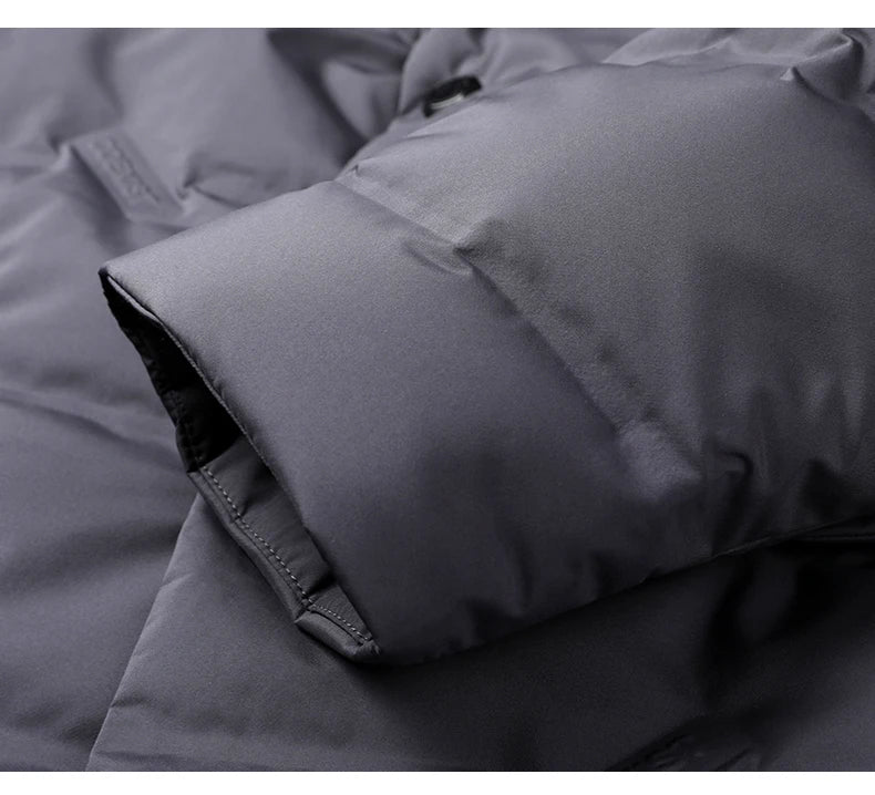 Men's Winter Fashion High-Quality down Jacket 90% White Duck down Warm Coat with Removable Scarf Suit Collar M-4XL Sizes