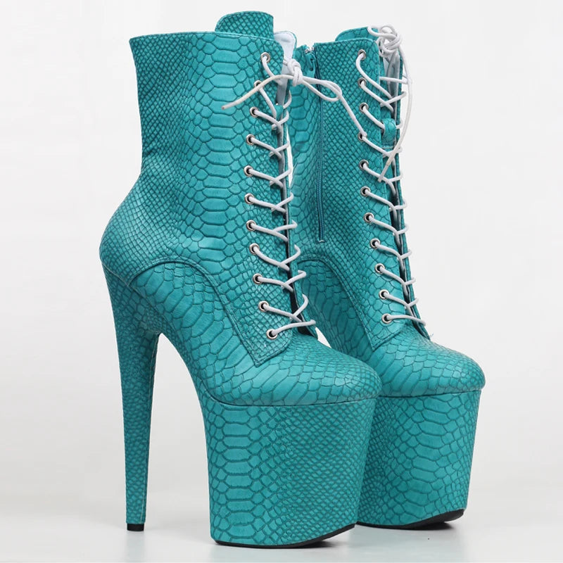 Gothic Fetish Pole Dancer Stripper Clubwear Sexy High Heel Ankle Boots