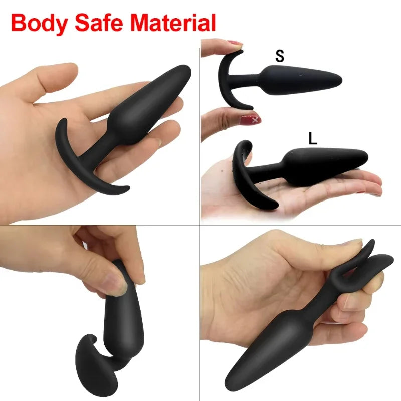 Silicone anal plug safety Dildo vibrator sex toy men and women anal massager buttocks plug intimate products adult homosexual pr