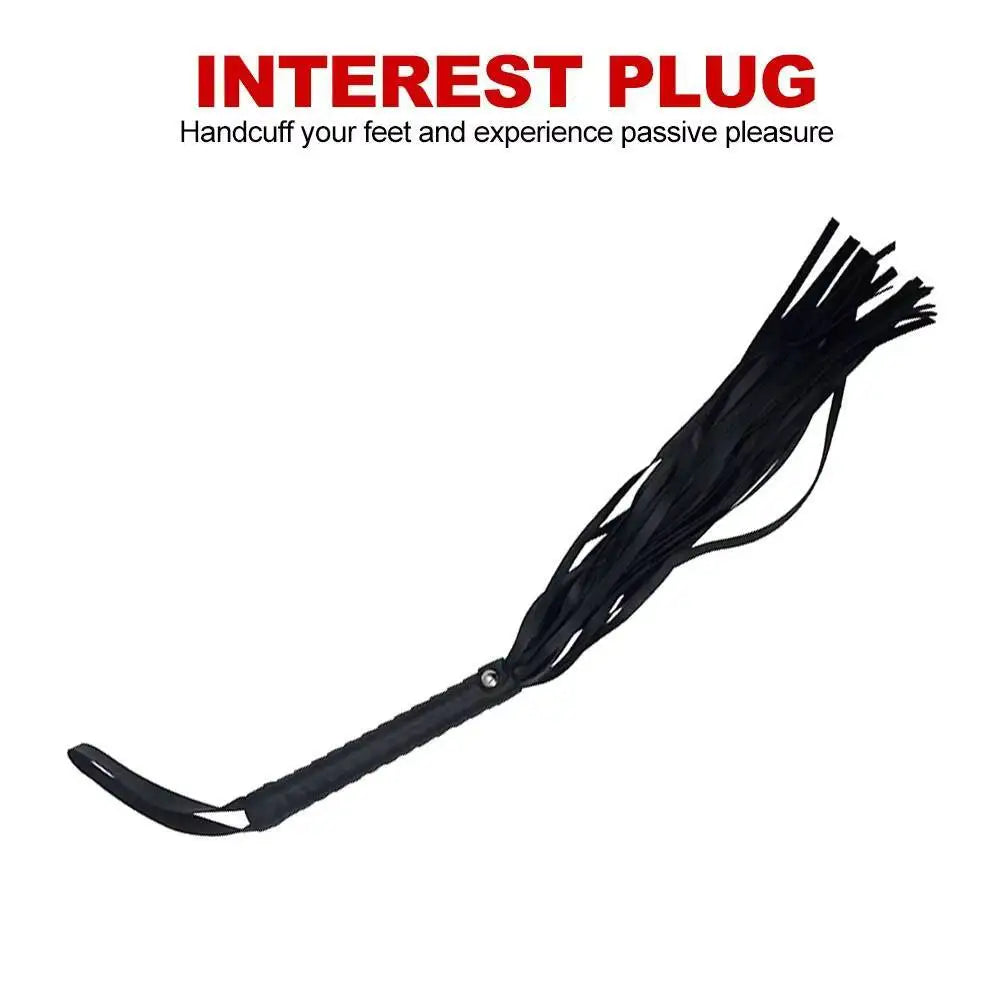 Hot 10Pcs/Set Toys Woman PU Leather SM Bondage Set Hand Cuffs Footcuff Whip Rope Blindfold Erotic Sex Toy For Couple