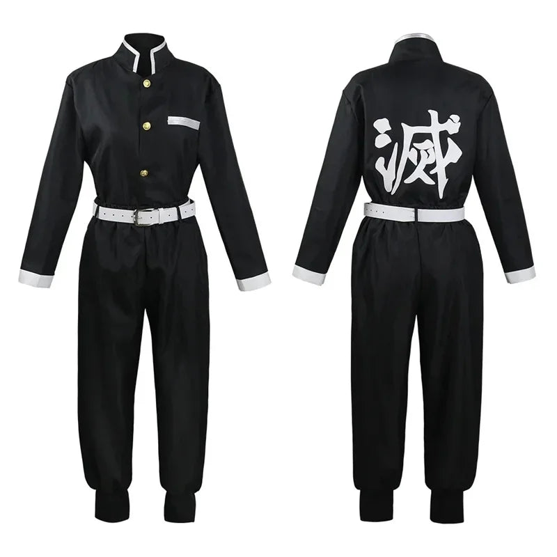 Anime Demon Slayer Kimetsu No Yaiba Tomioka Giyuu Cosplay Costume Women Kimono Uniform Clothes Wig Adult Kids Halloween Party