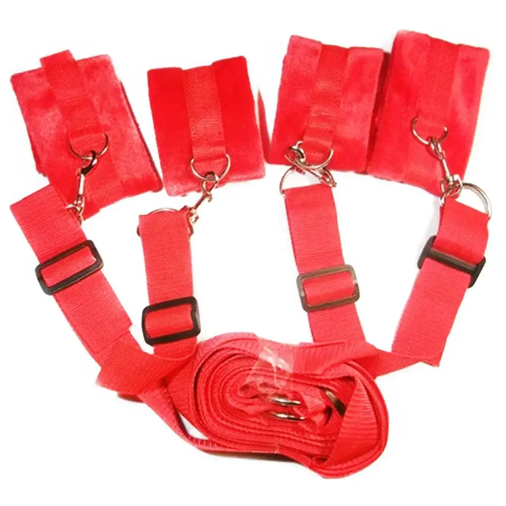 Sex Toys Bandage SM Restraint Bed Bondage Handcuffs Ankle Cuffs Adult Games Set Erotic Accessories Sex Toys for Women Men Couple