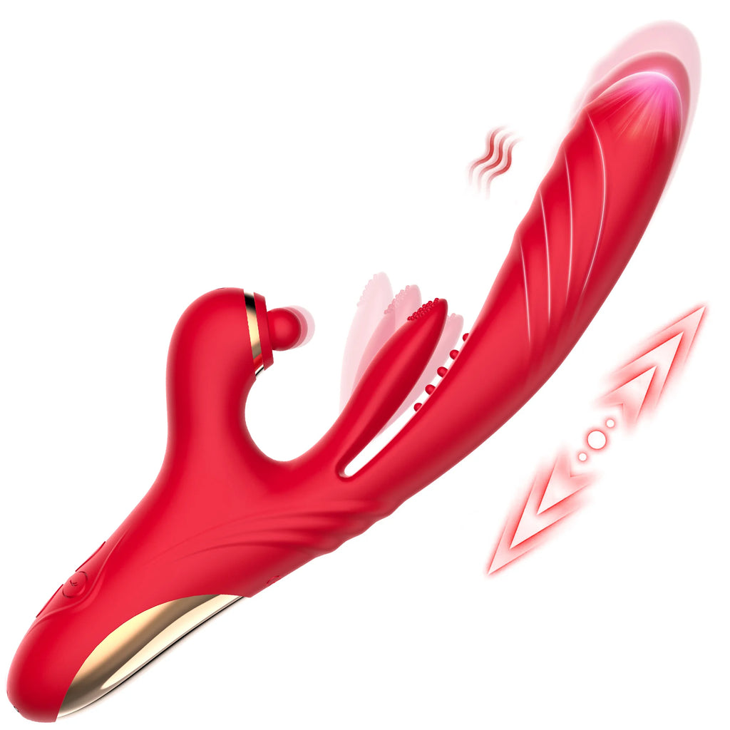 3 in 1 Vibrator for Women Dild Tapping Heating Clitoris Sucker Stimulator Vagina Masturbators Prostate Massager Adults Sex Toys