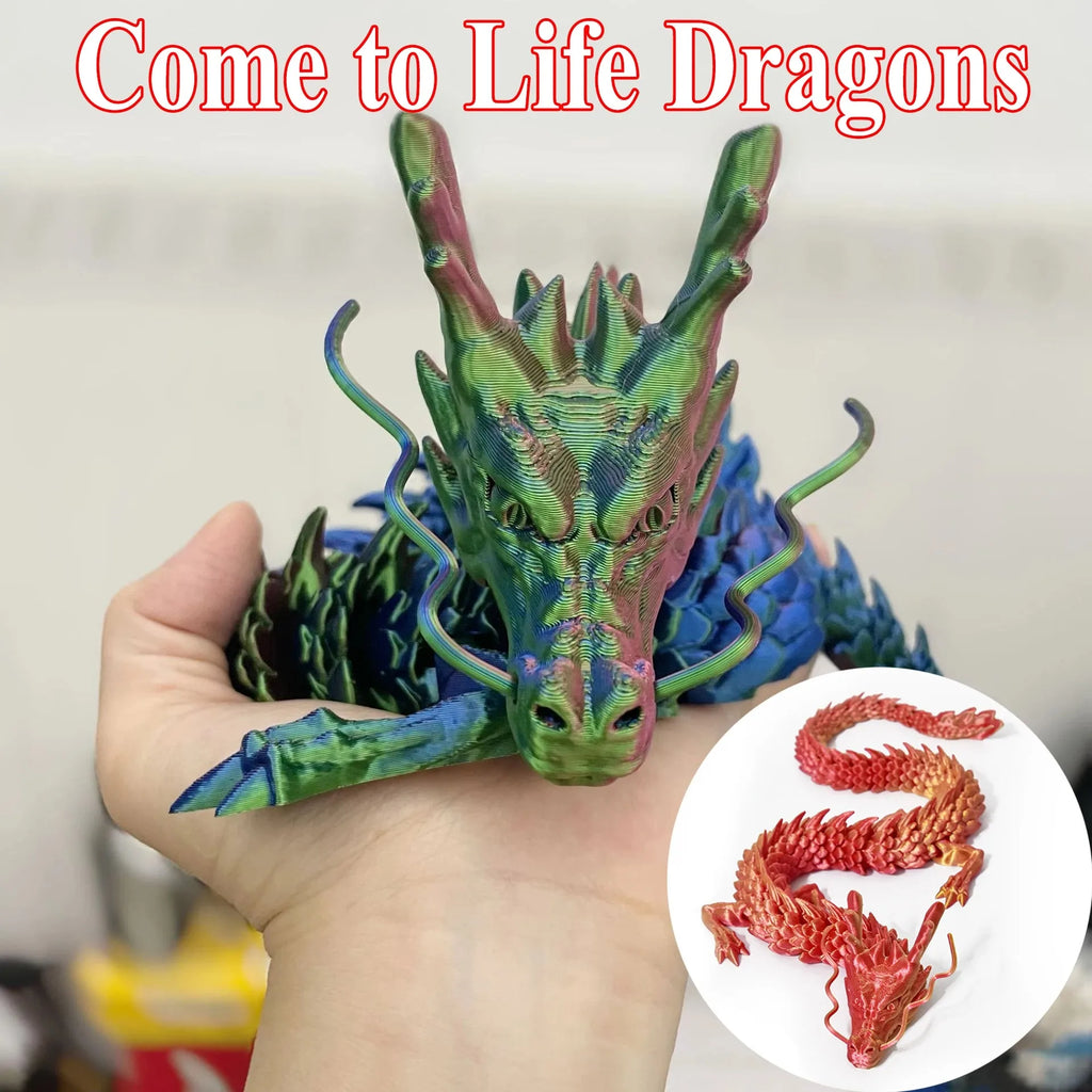 Giant 23.62" 3D Dragon Figurine - Perfect for Desk, Car & Office Decor | Ideal Gift for Christmas, Thanksgiving & Valentine's