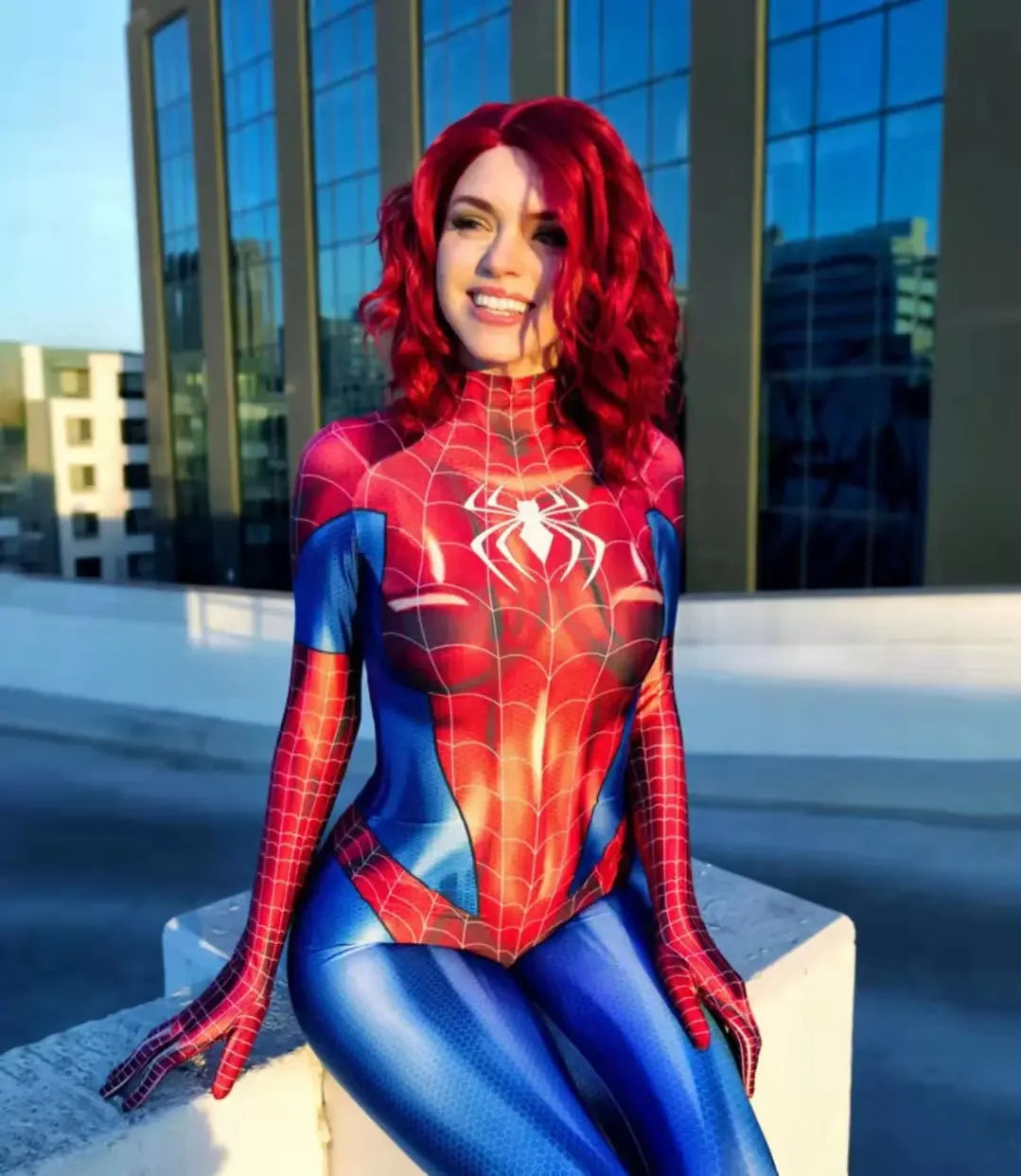 Good Quality Superhero Female Spider Man Cosplay Tight Jumpsuit Black Spider Sexy Cosplay Costume Halloween Party Costume Mask