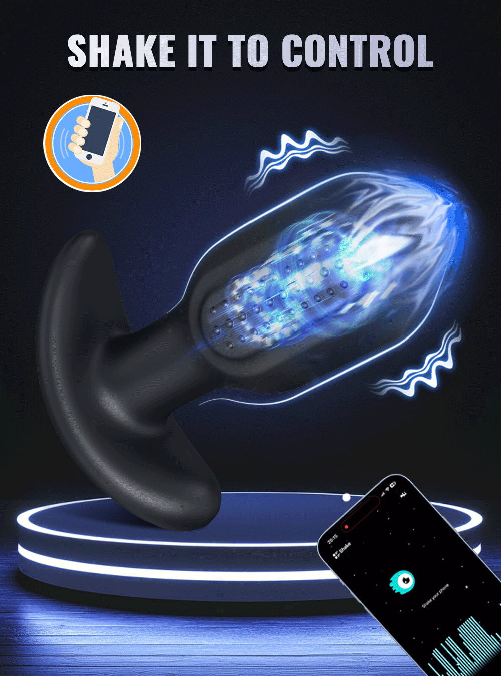 Anal Plug Vibrator Gay Massager Glow Anal Toy Butt Plug Stimulator Masturbation Tools Penetration Anal Plug Vibrating Man Women