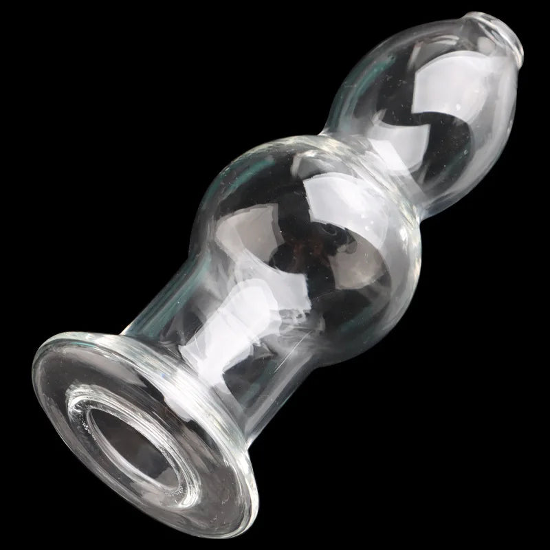 Crystal Anus Hollow Gourd Anal Plug Erotic Toys Portable Anal Cleaning Anus Washing Bidet Glass Butt Plug Adult Sex Products