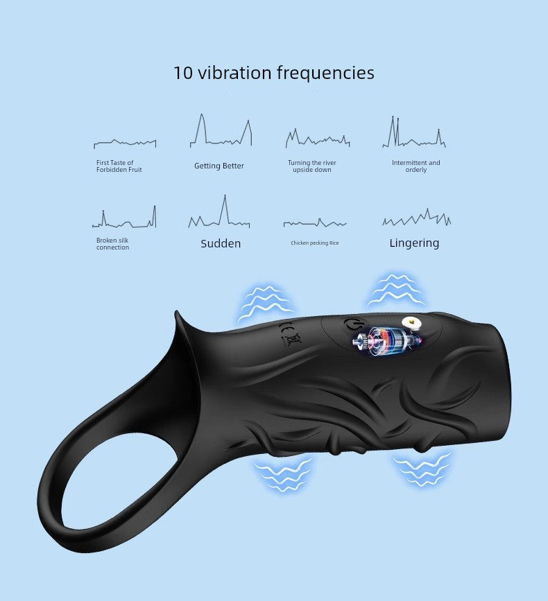 Ding Ding Set Horseshoe Ring Fun Ring Set Extended Wear Vibration Charging Electric Couple Co-Shock House Affairs Foreplay into the Body