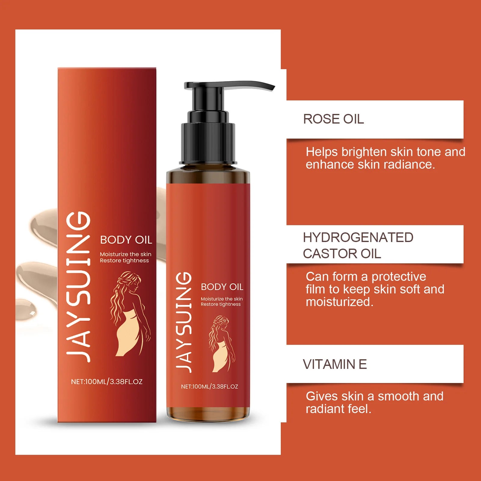 Body Firming Massage Oil Deeply Moisturizing Dry Skin Tightening Chest Thighs Smoothing Body Massage Oil Daily Skin Care