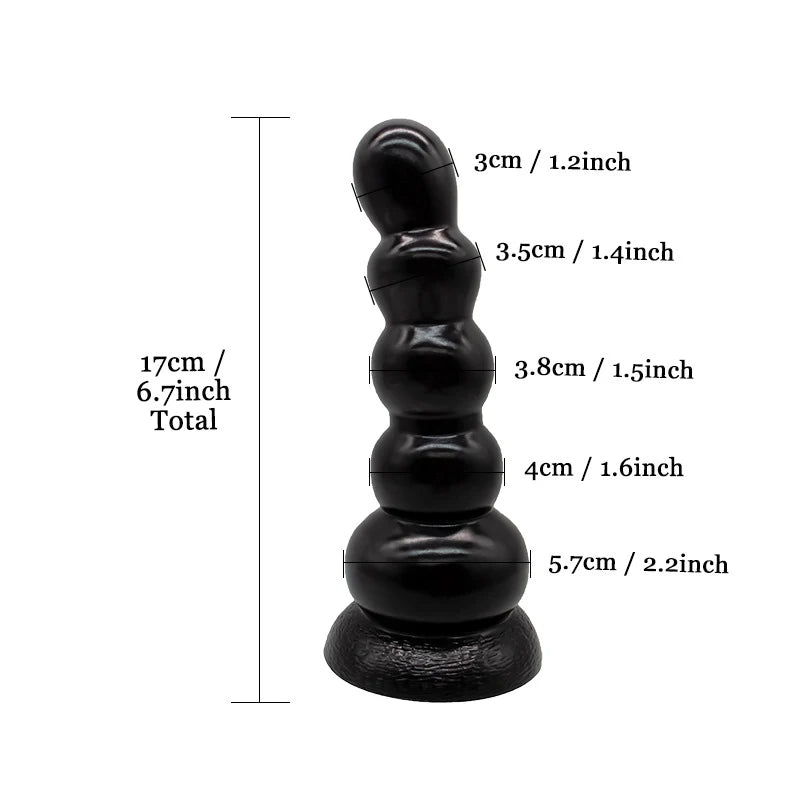 Giant Anal Dilator Pull Bead Black Dildo Male Prostate Stimulation Female Masturbation Vaginal and Anal Sex Toy Store