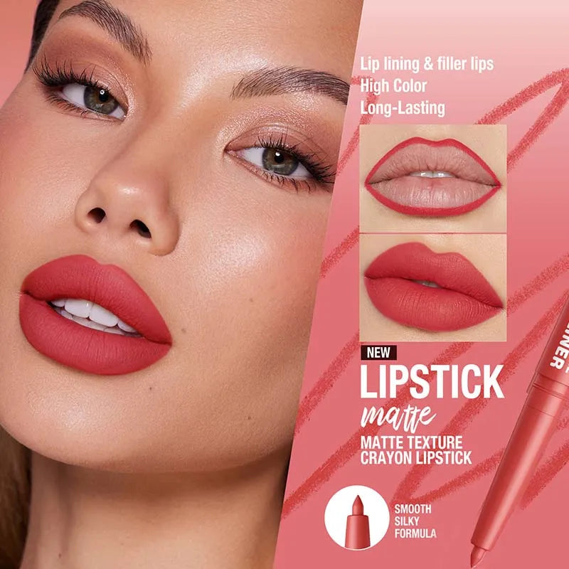 12 Colors Waterproof Lipliner Pencil Soft Mist Smooth Matte Lipliner Lipstick Pen Sexy Red Lip Contouring Lips Makeup Cosmetics