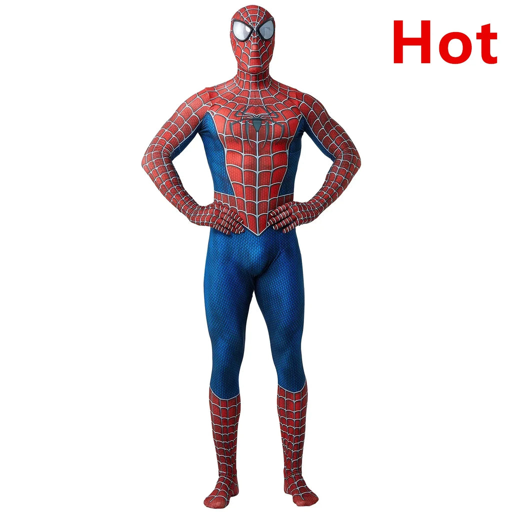 Spiderman Costume Adults Tony Venom Costume  Detachable Mask Stretchable Suit Deluxe Superhero Costume Halloween Costume For Men