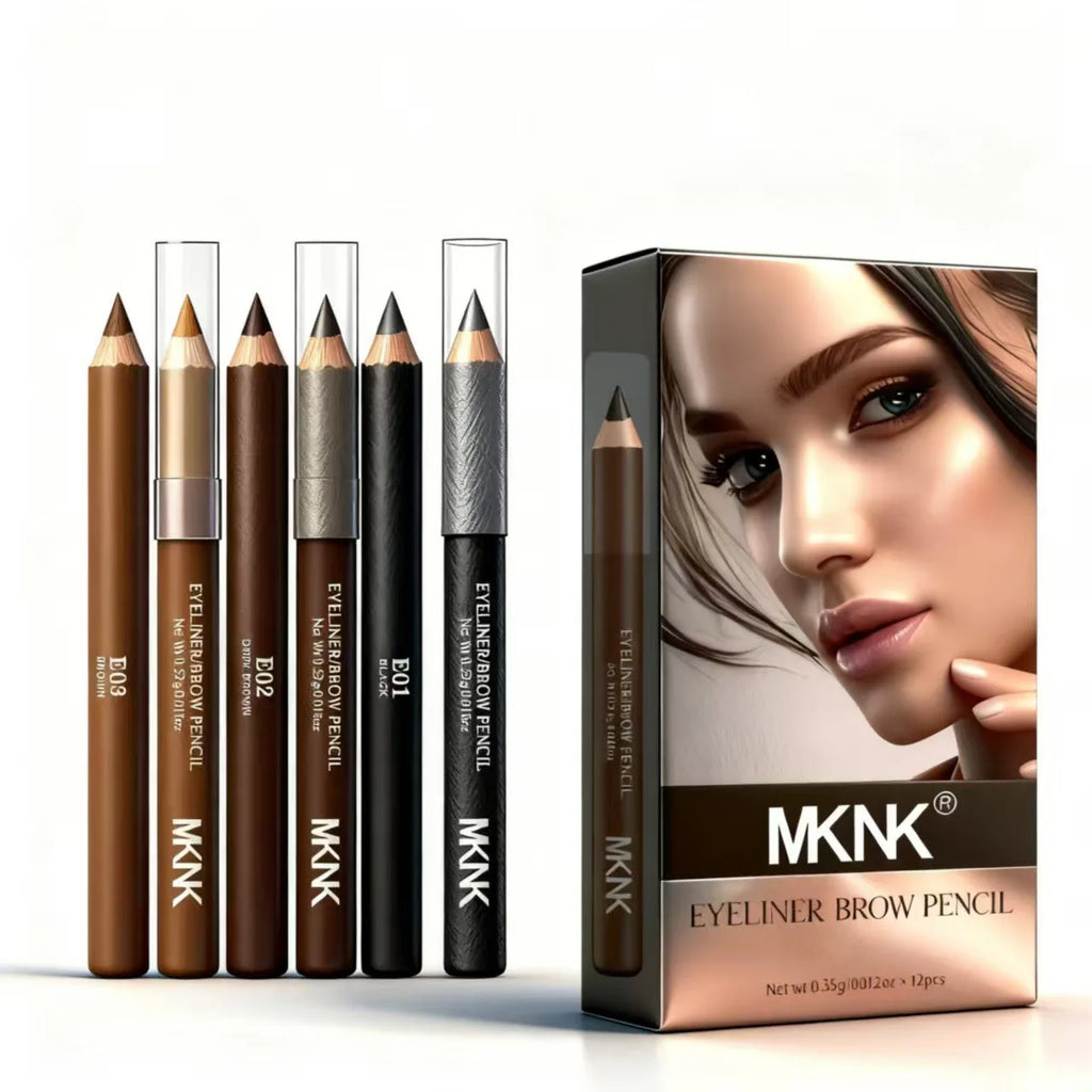 Professional Multi-Function Wooden Makeup Pencil Waterproof For Eyebrows & Eyeliner  All-in-One Precision Tip Long Wear Cosmetic