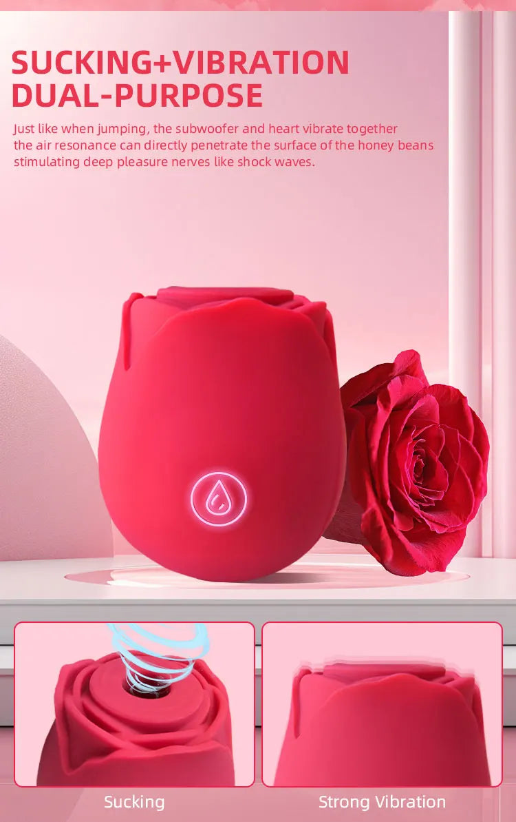 Rose Toy for Women Vibrator Vagina Intimate Nipple Sucker Oral Licking Clitoris Stimulation Powerful Sex Toys for Female