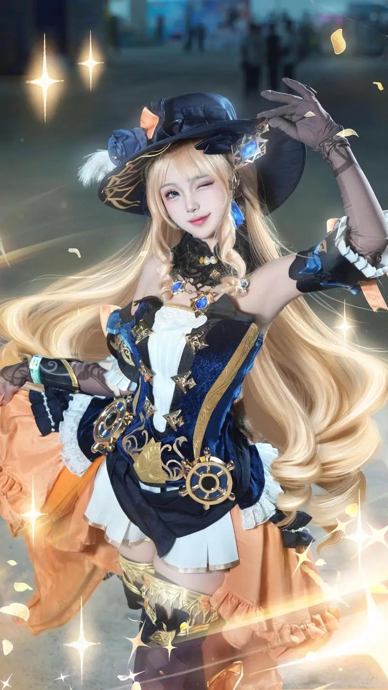 Anime Cosplay impact Navia cosplay dress uniform costume wig set Halloween party outfit for women dresses
