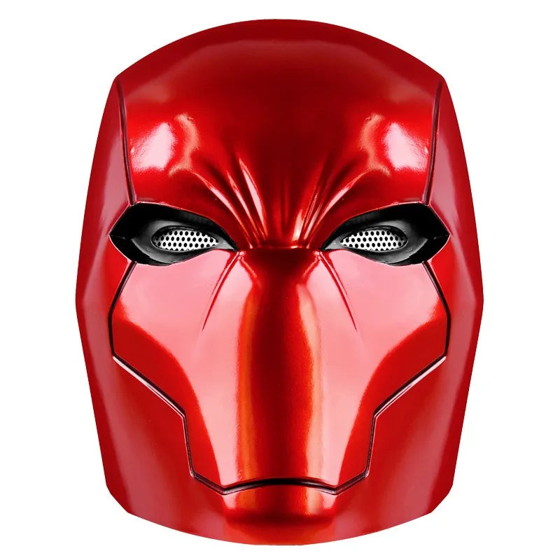 Red Hood Helmet Cosplay Superheroes Mask for Man Helmet Resin Halloween Masks Carnival Masquerade Costume for Adult Face Masks