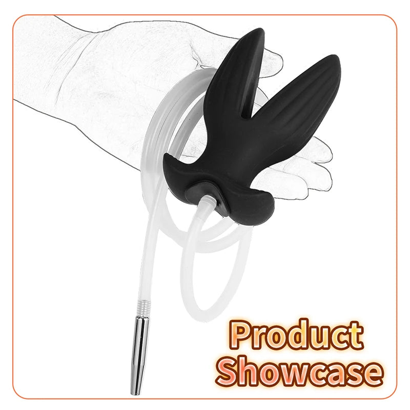 Male Hollow Butt Plug Piss Urinal Lock Flow Into Anal Plug Catheter Penis Plug Fetish Erotic Masturbation Sex Toys For Men Gay
