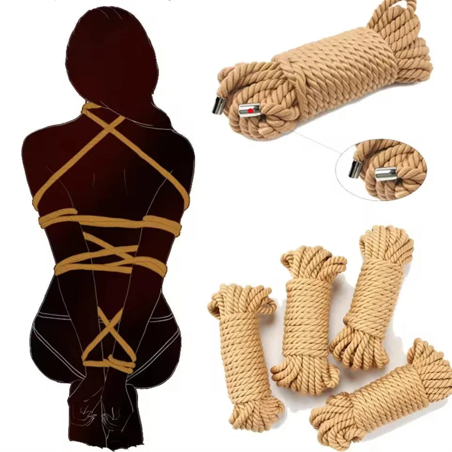 BDSM Female Body Restraint Sex Ropes Japanese Shibari DIY Restraint Bondage Gear SM Slave Erotic Play Cotton Rope Sex Toy