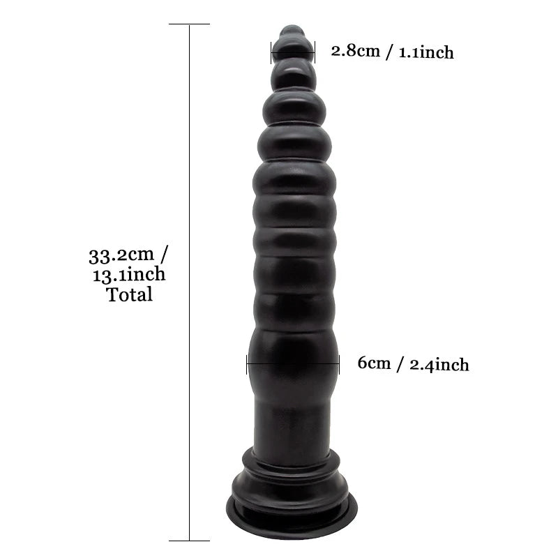 Giant Anal Dilator Pull Bead Black Dildo Male Prostate Stimulation Female Masturbation Vaginal and Anal Sex Toy Store