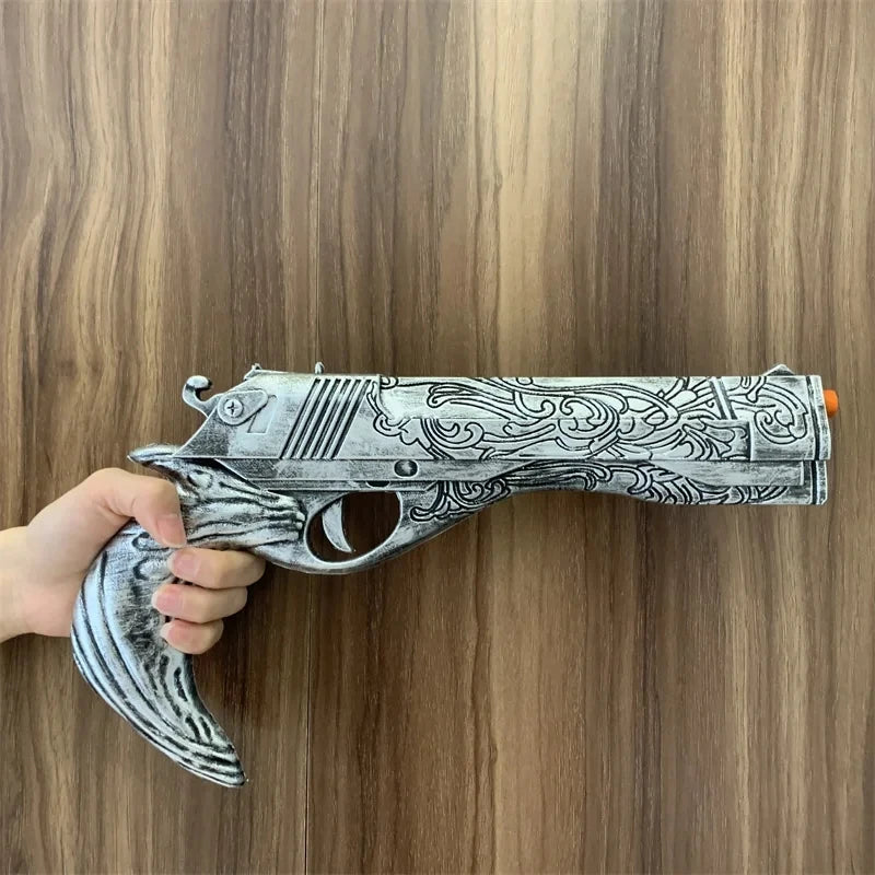 Revolver Guns Model Prop No Shotting Weapons Cosplay Laser Rifle Gun Safety PU Rubber Halloween Gift Toys
