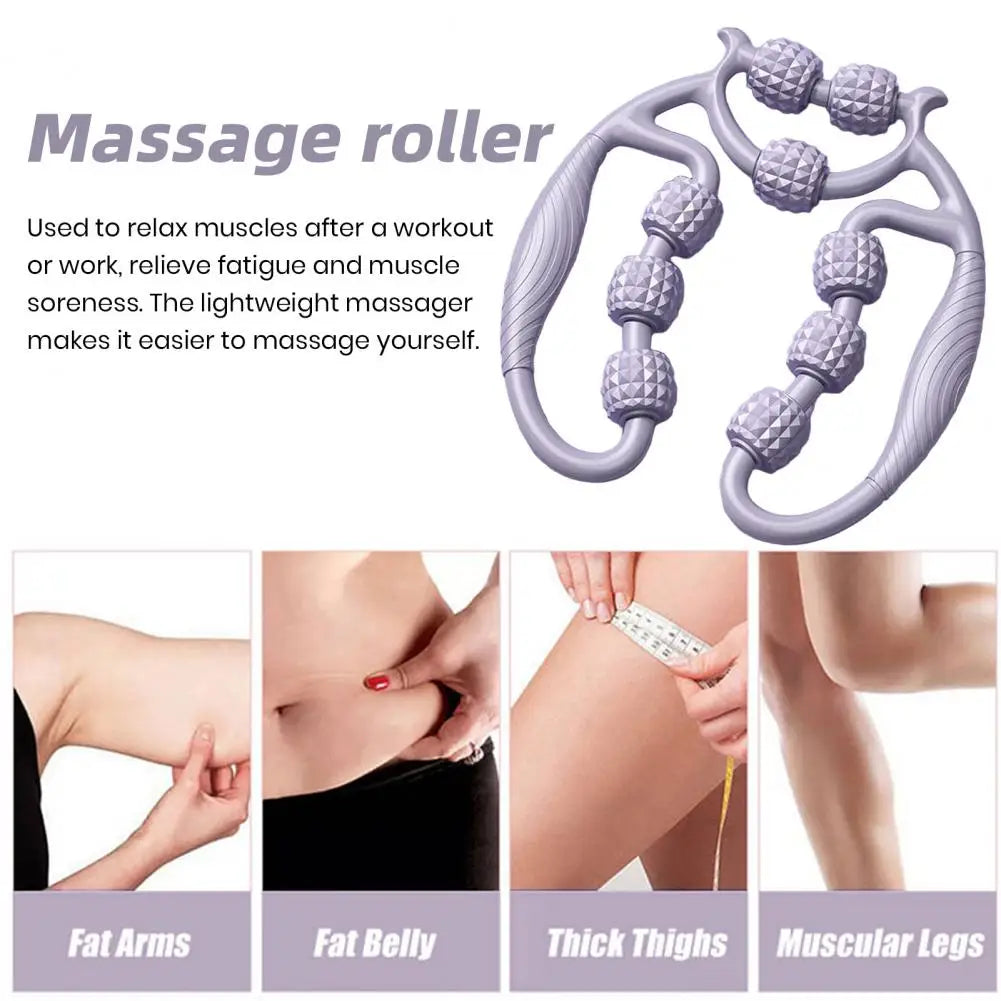 9 Rollers Leg Massage Roller Deep Tissue Massage Roller Soreness Relief Massage Roller Arm Muscle Relax Leg Beauty Rollers