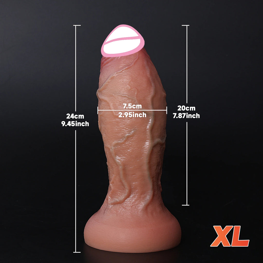 Realistic Soft Thick XXL dildo Masturbators Big Dick Double Silicone Flesh Penis Woman Man Anal sextoy Suction Cup penis sextoys