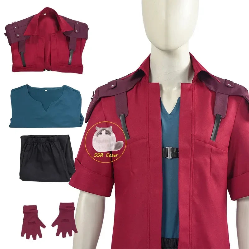 DMC 5 Dante Cosplay Wig Uniform Costumes Disguise for Adult Men Long Windbreaker Gloves Roleplay Outfits Halloween Carnival Suit