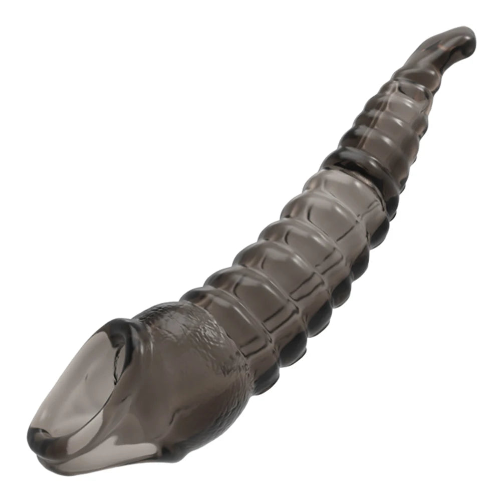 Vibrator for Men Penis Enlargement Sleeve Delay Ejaculation Cock Ring Reusable Comdom Penis Extender Adult Sex Toys For Men