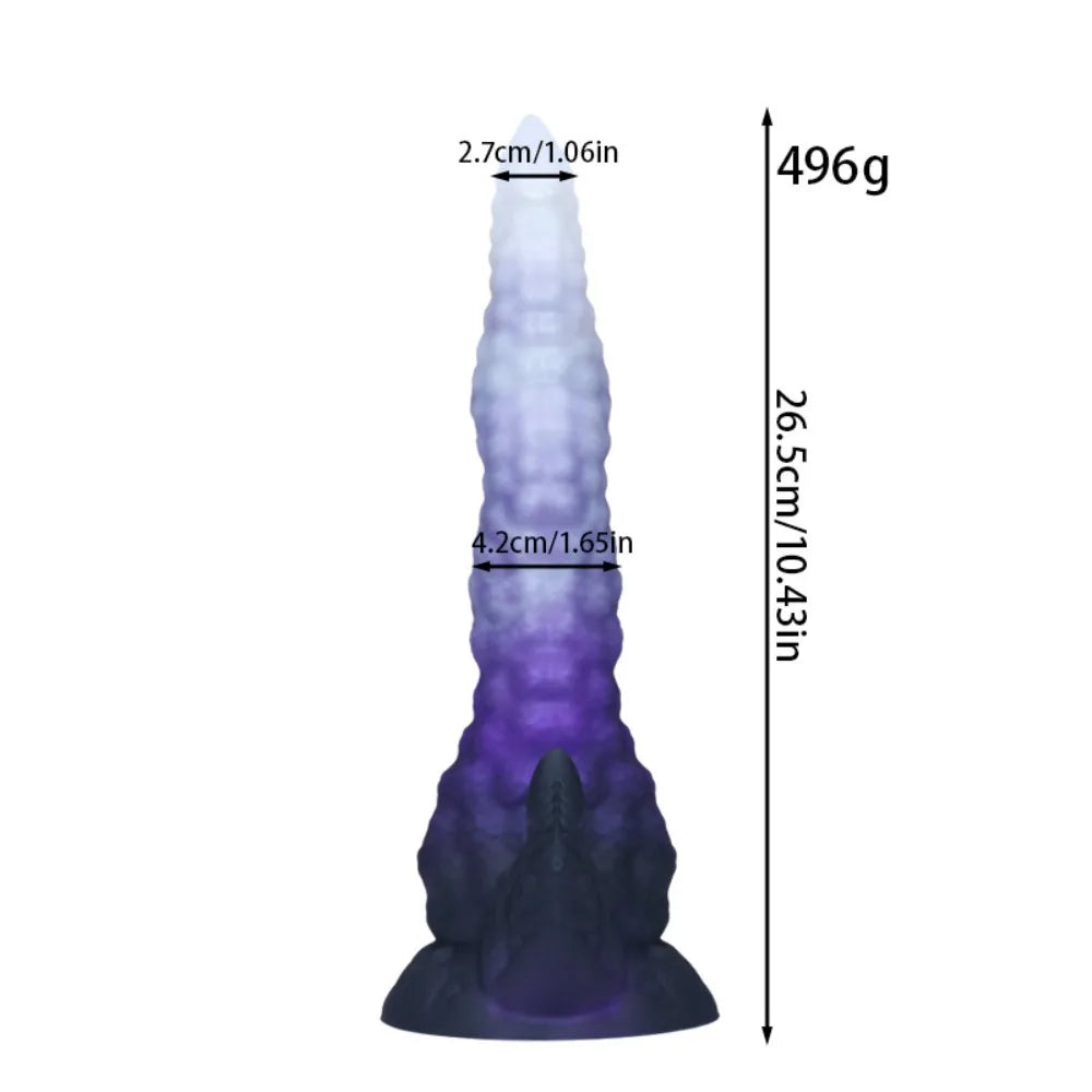 One-Horned Dragon Giant Dildo for Women Male Masturbator Dual-Purpose Anal Plug Adult Sex Toy with Backyard Theme