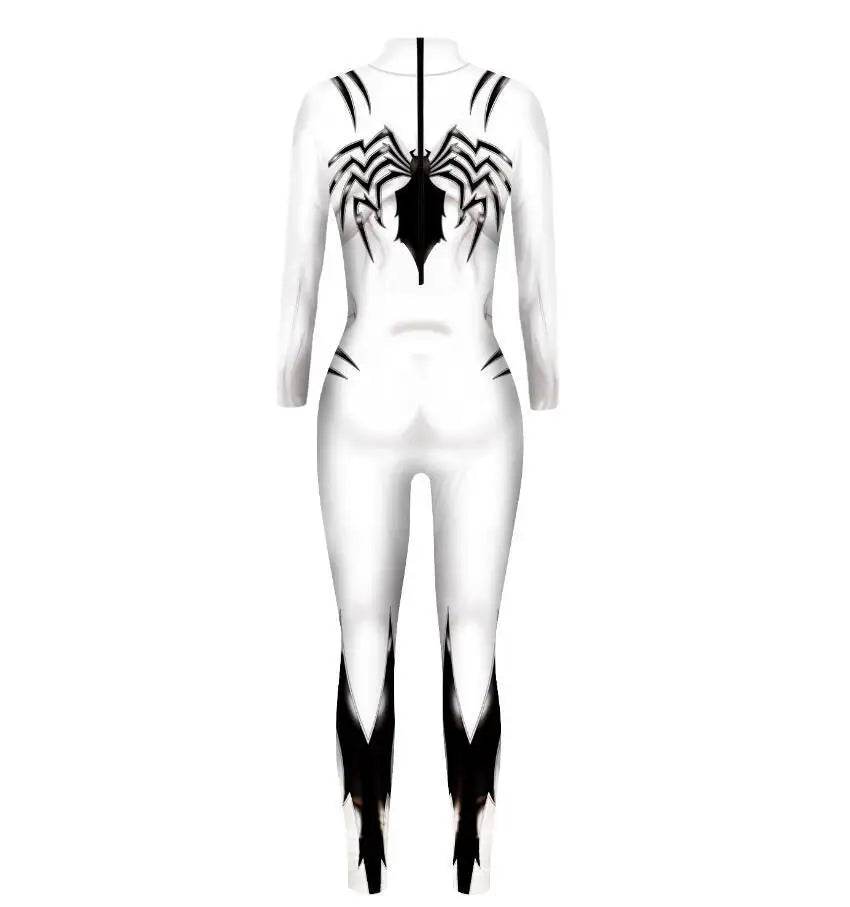 MINISO Sexy Spiderman Iron Man Gwen Stacy Bodysuit Cosplay Costume Women Jumpsuits Superhero Halloween Party Clothes