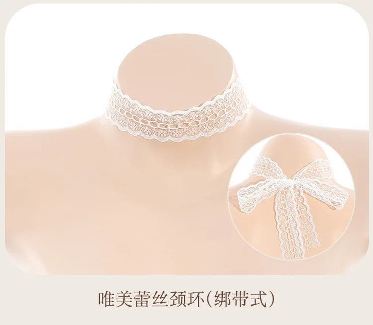 jimiko Costume Women Cosplay Bridal Wedding Lingerie Set Wedding Night Sexy Lingerie Erotic Playwear Tulle Lingerie Playwear Set