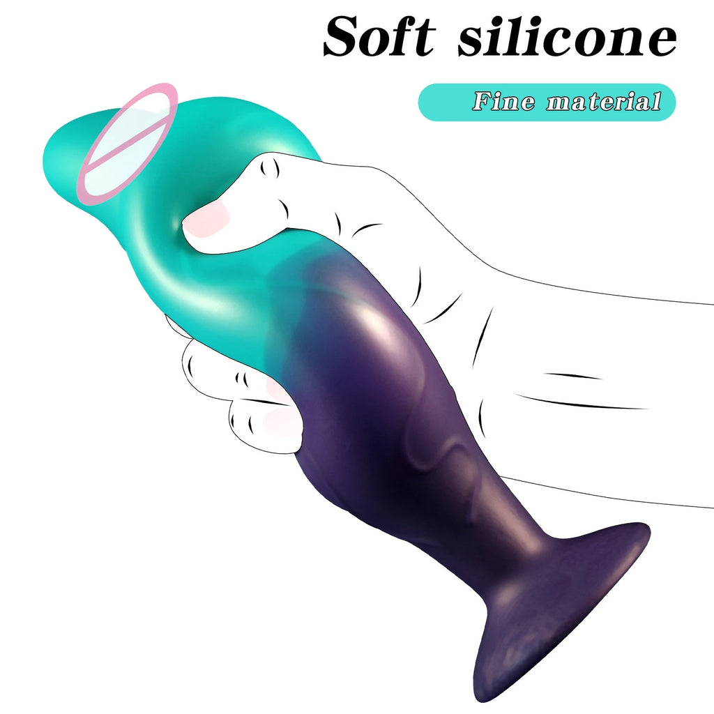 Suction Cup Base Inflatable Anal Plug Dildo Docking Insertion G Spot Stimulation BDSM Female Anal Penetration Gay Sex Toys 18+