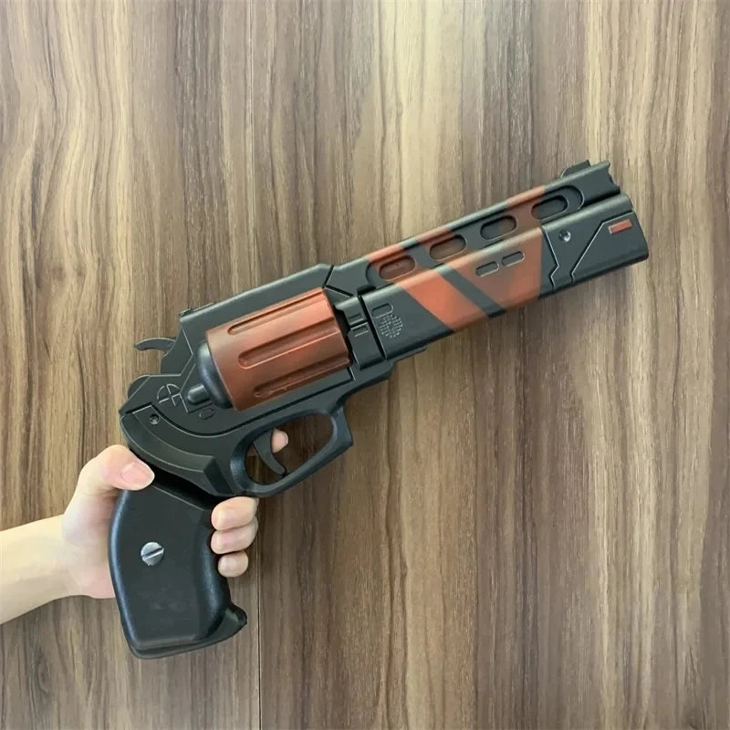 Revolver Guns Model Prop No Shotting Weapons Cosplay Laser Rifle Gun Safety PU Rubber Halloween Gift Toys