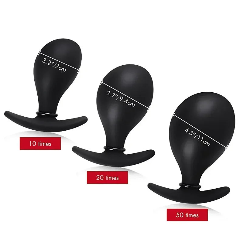 Body-Safe Silicone Expand Inflatable Anal Plug for Men Women Waterproof, Butt Plug Prostate Massager Adult Sex Toys Gay Anal Toy