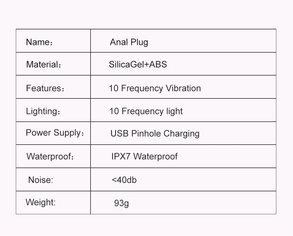 LED Colorful Light Butt Plug for Women Men Anal Plug Vibrator Wireless Remote Control Buttplug Prostate Massager Adults Sex Toys