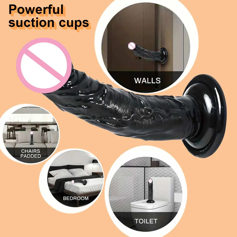 Realistic Dildo With Suction Cup Huge Jelly Fake Dick Big Penis Dildos Sex Toy for Woman Plug Adult Erotic Men Anal Butt WONGRUO
