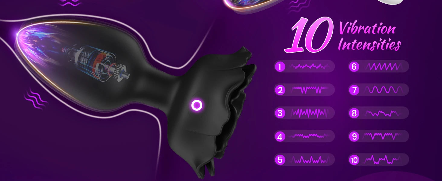 LED Colorful Light Anal Plug Vibrator Butt Plug for Women Men Prostate Massager Wireless Remote Control Buttplug Adults Sex Toys