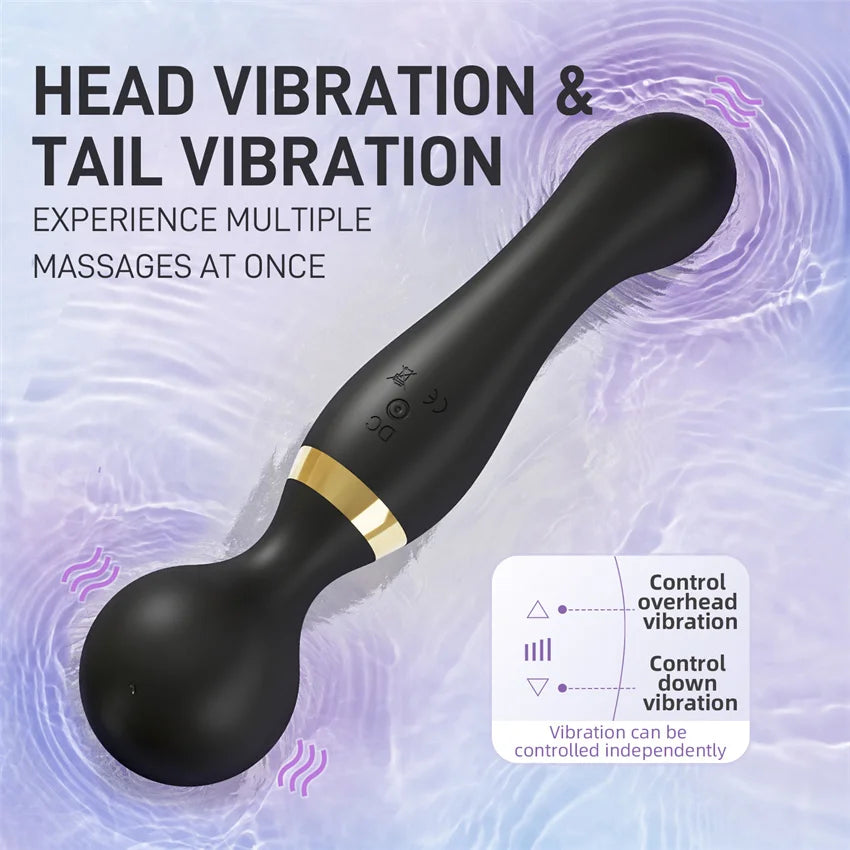 Powerful Dildos Vibrator Dual Motor Silicone Large Size Wand G-Spot Massager Sex Toy For Couple Clitoris Stimulator for Adults