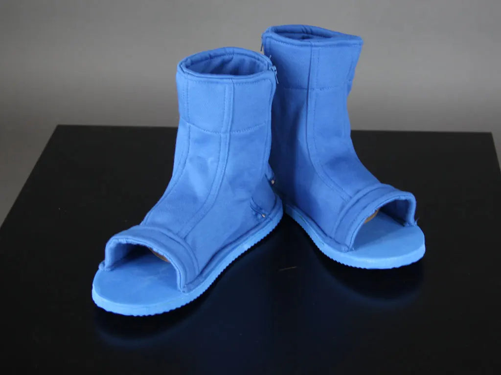 Ourcosplay Cosplay Shoes Akatsuki Nanja Uzumaki Sakura Sasuke Black Blue Cotton Soft Sandals Ninja Boots Kakashi Shoes