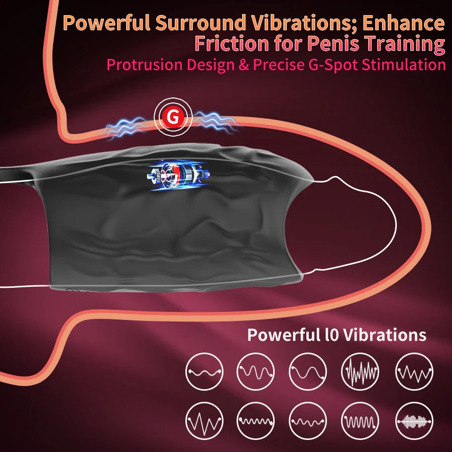 Penis Vibrator Sex Toys - Penis Ring Sleeve Couple Sex Toys,Male Vibrator for Male G-spot Stimulation Erectile Sexual Behavior