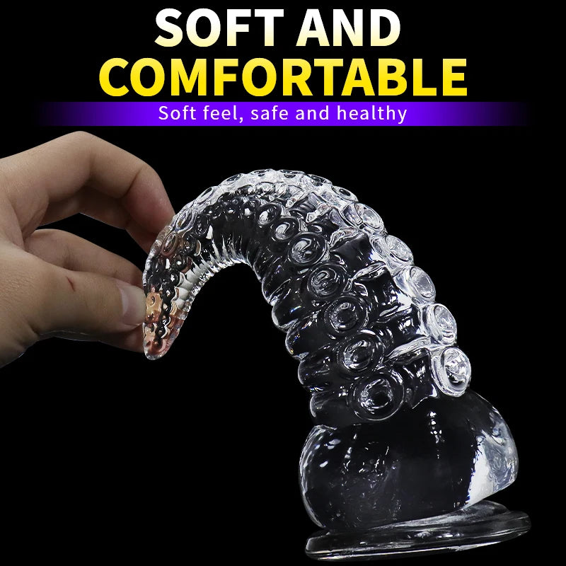 Tentacle Dildo Octopus Animal Sex Toy Tpe/Silicone/Glass Dildo Anal Plug Progressive Vaginal Dilators Monster Penis Big Buttplug