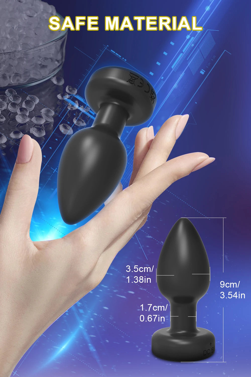 Anal Plug Vibrator Gay Massager Glow Anal Toy Butt Plug Stimulator Masturbation Tools Penetration Anal Plug Vibrating Man Women