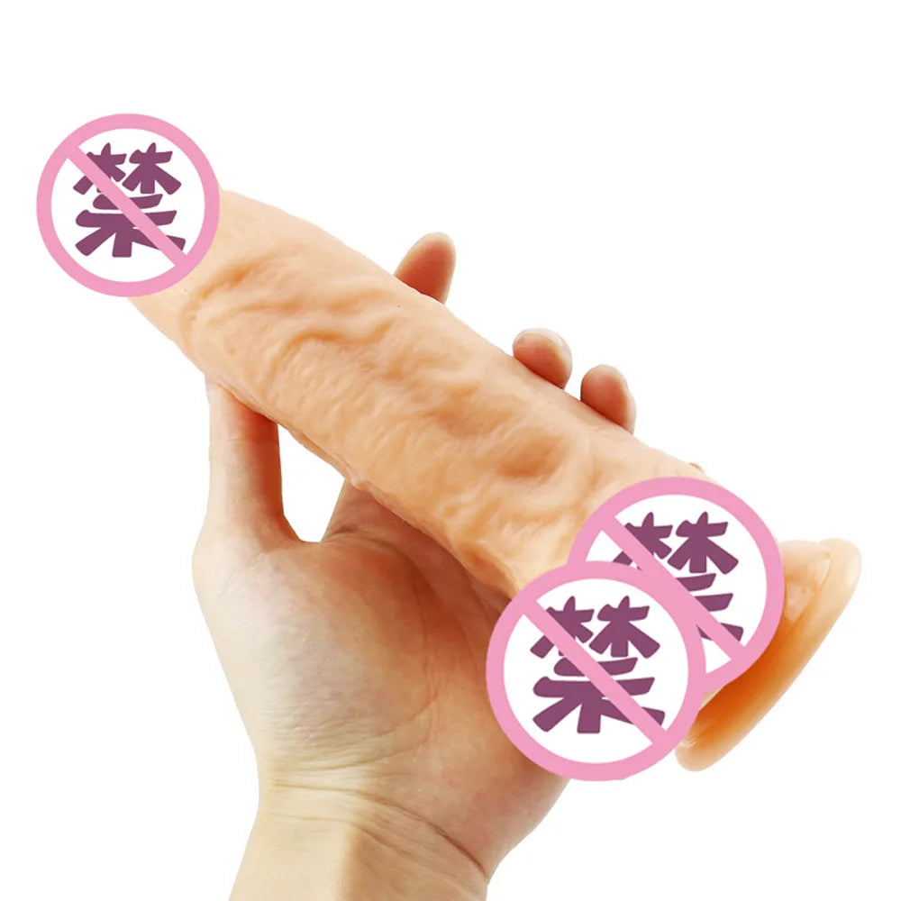 5CM dia Huge Realistic Giant Long Dildo Vaginal Masturbators Penis Erotic Toy for Women Suction Cup Thick Glans Dick