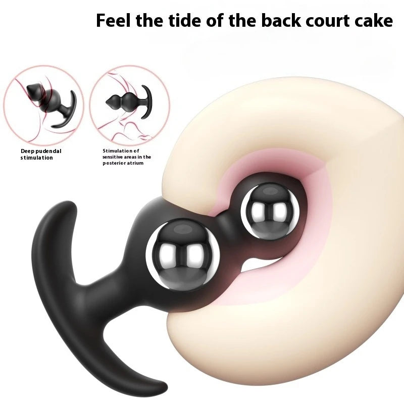 Anal Plug with Steel Balls Butt Plug Anal Beads Fetish Men Prostate Massager Sex Toys for Women Men Anal Dilator Butplug