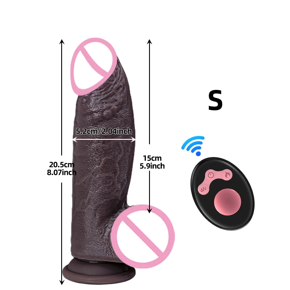 Realistic Dildo Telescopic Vibrator Man Dick Thrusting Vibrating Big Penis Cock Rotating Sex Toy For Women Realistic Penis Dildo