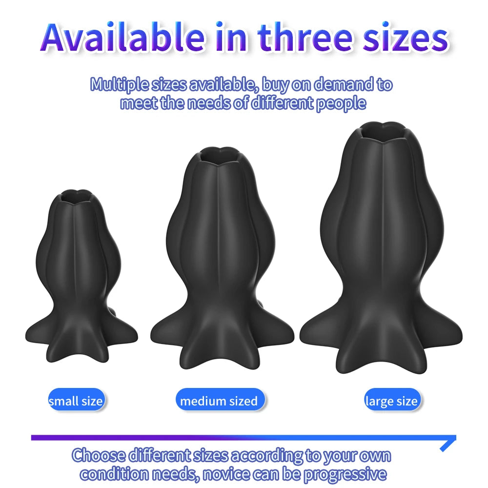 Hollow Anal Plug for Women Men Couples Anal Sex Enema Anal Dilator Hollow Silicone Butt Plug Anus Expansion Adult Sex Toys