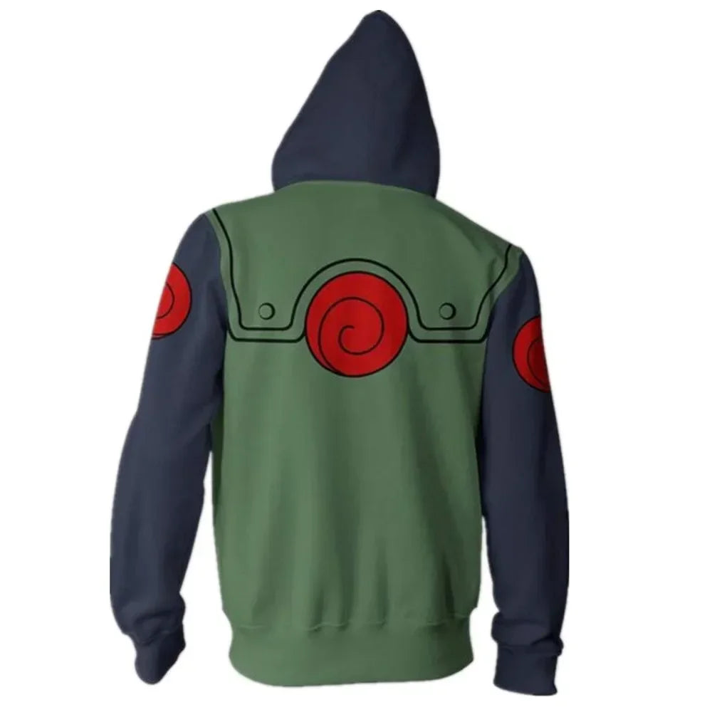 Anime Zip Hoodie Jackets Cosplay Clothes Costumes Men Hoodies Sweatshirts Zipper Tops Sasuke Sweatshirt Kakashi Tops