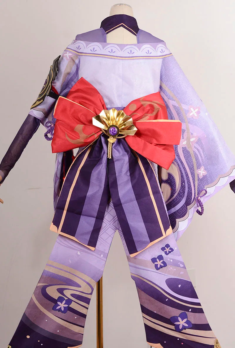 High Quality Raiden Shogun Cosplay Costume Wig Hair Game Impact Raiden Shougun Costumes Wig Set for Women Party Outfits